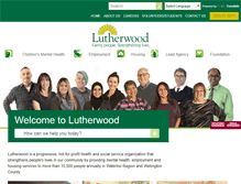 Tablet Screenshot of lutherwood.ca